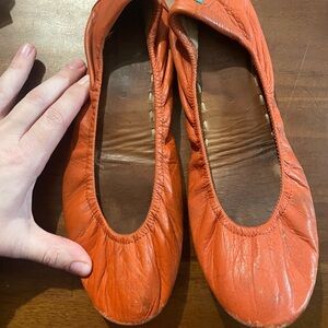 Orange Leather Tieks
